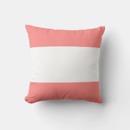 Zachte Roze Pastel & Witte Balk Design Kussen