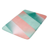 Zachte roze peach Amber Yucca en Arbor Green Seaml Badmat (Gekanteld)