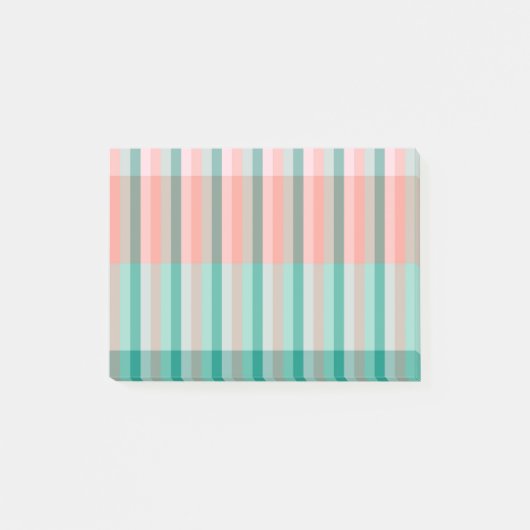 Zachte roze peach Amber Yucca en Arbor Green Trans Post-it® Notes (Voorkant)