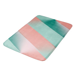 Zachte Roze Perzik Amber Yucca en Arbor Green Naad Badmat