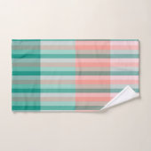 Zachte Roze Perzik Amber Yucca en Arbor Green Tran Bad Handdoek (Handdoek)