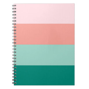 Zachte Roze Perzik Amber Yucca en Arbor Groen Hor Notitieboek