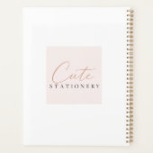 Zachte Roze Piano Bloemen Planner (Achterkant)