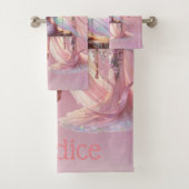 Zachte Roze Pioen Swing Fairy Prinses Meisjes Cust Bad Handdoek (Insitu)