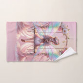 Zachte Roze Pioen Swing Fairy Prinses Meisjes Cust Bad Handdoek (Handdoek)