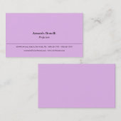 Zachte Roze Plain Minimalist Elegant Professional Visitekaartje (Voorkant / Achterkant)