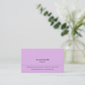 Zachte Roze Plain Minimalist Elegant Professional Visitekaartje (Staand voorkant)