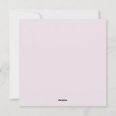 Zachte roze, prettige kerstvierkant fotokaart feestdagenkaart (Achterkant)