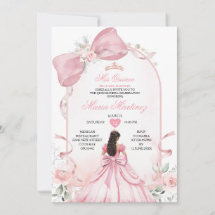 Zachte Roze Prinsessenjurk Bloem Pearl Mis Quince Kaart