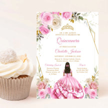 Zachte Roze Quinceanera Verjaardagsuitnodiging
