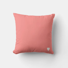 Zachte Roze Rode Pastel Effen Kleur Met Hart Kussen