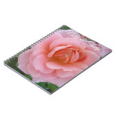 Zachte Roze Roos Bloemige Notitieboek (Linkerzijde)