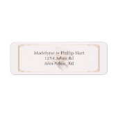 Zachte roze roos retour adreslabels etiket (Voorkant)