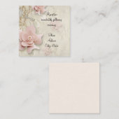 Zachte roze Roses Wedding Enclosure Kaart (Voorkant / Achterkant)