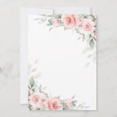 Zachte Roze Roze Bloemige Trouw Save the Date Kaar Kaart (Achterkant)