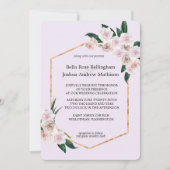 Zachte roze roze bloesems Weddenschap Kaart (Voorkant)