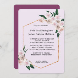 Zachte roze roze bloesems Weddenschap Kaart