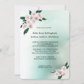 Zachte roze roze bloesems Weddenschap Kaart (Voorkant)