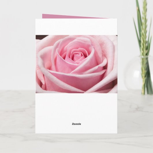 Zachte Roze Roze Dank u Bedankkaart (Achterkant)