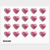 Zachte Roze Roze Hart Sticker (Vel)