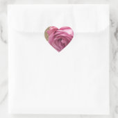 Zachte Roze Roze Hart Sticker (Tas)