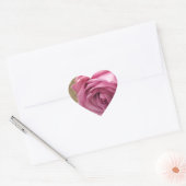 Zachte Roze Roze Hart Sticker (Envelop)