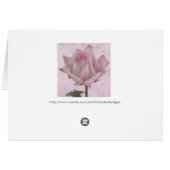 Zachte Roze Roze Kaart (Achterkant Horizontaal)