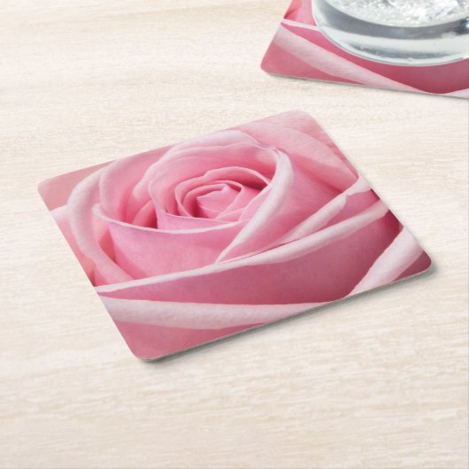 Zachte Roze Roze Kartonnen Onderzetters (Schuin)