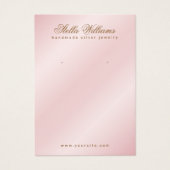 Zachte, roze, roze oorenkaart visitekaartje (Voorkant)