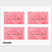 Zachte Roze Roze Rechthoekige Sticker (Vel)