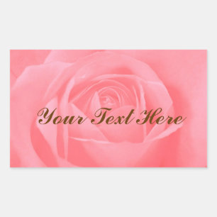 Zachte Roze Roze Rechthoekige Sticker