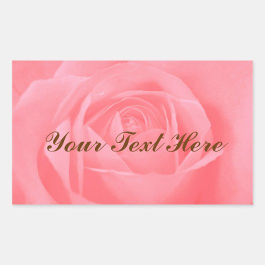 Zachte Roze Roze Rechthoekige Sticker (Voorkant)