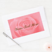Zachte Roze Roze Rechthoekige Sticker (Envelop)