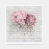 Zachte roze roze roze op aangepast Briefpapier pap Servet (Voorkant)