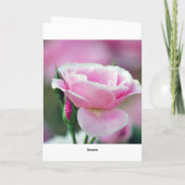 Zachte roze roze roze roos en roos buit vrolijke v kaart (Achterkant)