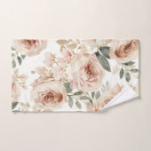 Zachte Roze Rozen Aquarel Bloemendruk Botanisch Bad Handdoek (Handdoek)