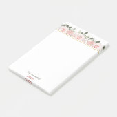 Zachte Roze Rozen Bloemenrand Post-it® Notes (Schuin)