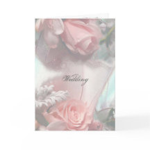 Zachte Roze Rozen Bruiloft Uitnodiging Kaart