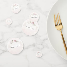 Zachte Roze Rozen Bruiloftscollectie Tafelconfetti Confetti