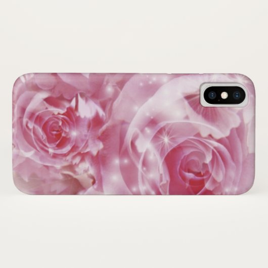 Zachte roze rozen Case-Mate iPhone case (Achterkant (horizontaal))