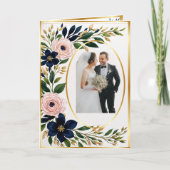 Zachte roze rozen en gedurfde Navy Blooms bruiloft (Voorkant)