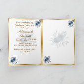 Zachte roze rozen en gedurfde Navy Blooms bruiloft (Binnen)