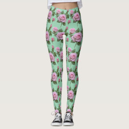 Zachte Roze Rozen Met Subtiele Lavendel Accenten Leggings
