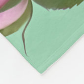 Zachte Roze Rozen Met Subtiele Lila Accenten Fleece Deken (Hoek)