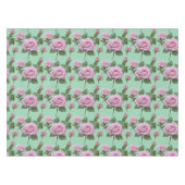 Zachte Roze Rozen Met Subtiele Lila Accenten Tafelkleed (Voorkant (Horizontaal))