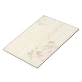 Zachte roze rozen op Antiek-achtig papier Notitieblok (Schuin)