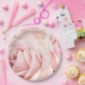 Zachte roze rozen papieren bordje (Feest)