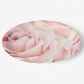 Zachte roze rozen papieren bordje (Gekanteld)