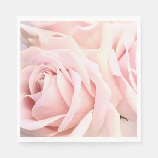 Zachte roze rozen servet (Voorkant)