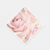 Zachte roze rozen servet (Hoek)